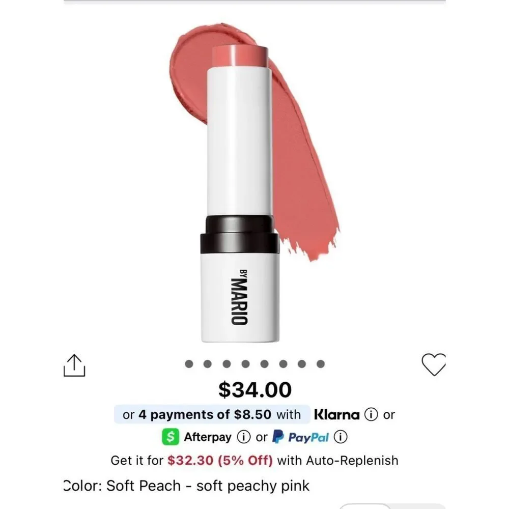 Makeup By Mario Soft Pop Cream Blush Stick — Peachy Coral